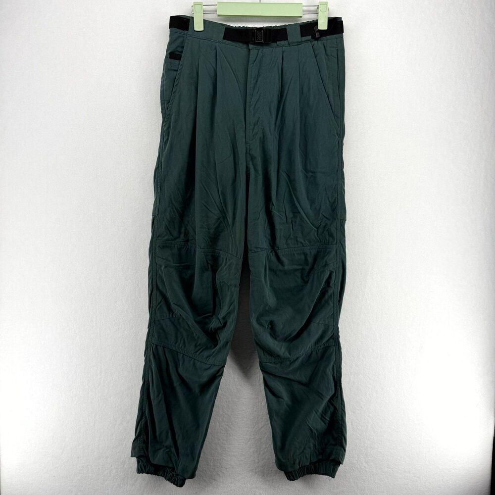 The North Face Mens Convertible Zip Off Hiking Pants Green Size S P Nylon Belted